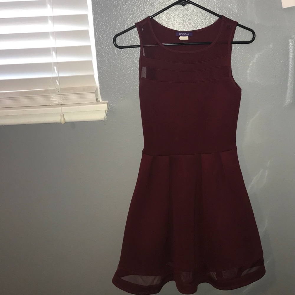 Hot gal Maroon Dress